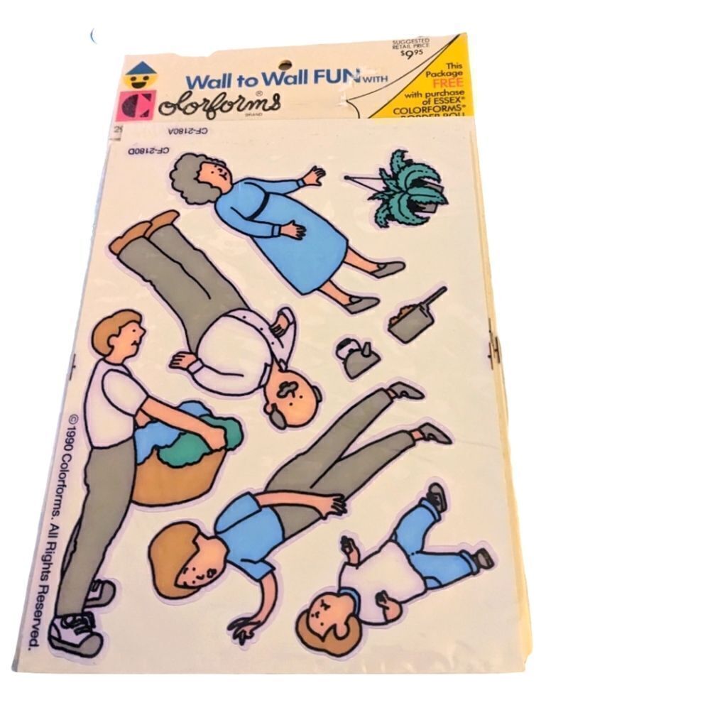 Colorforms vintage wall clings NWT‎